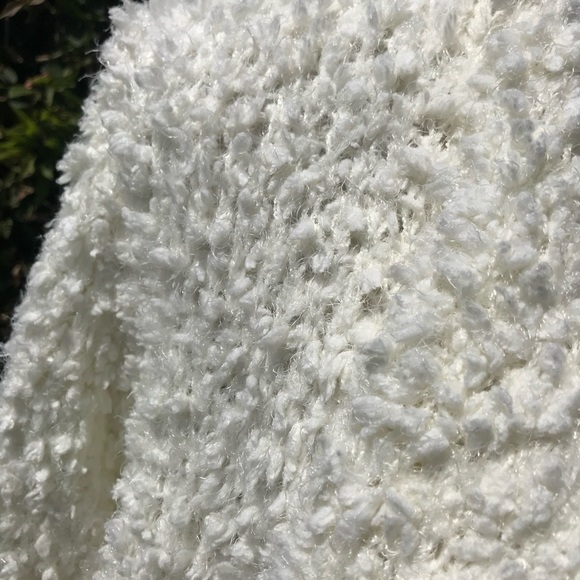 NWT 1. STATE SWEATER Furry Ivory Poodle M - Picture 8 of 11
